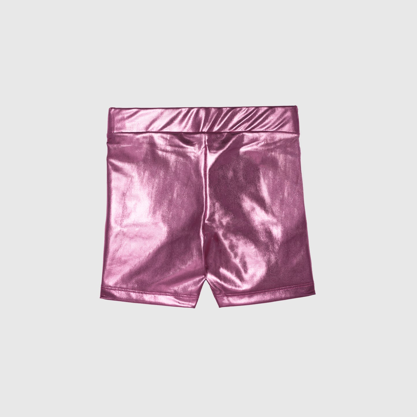 Calza corta rosada metalica