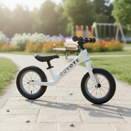 Bicicleta de equilibrio blanca