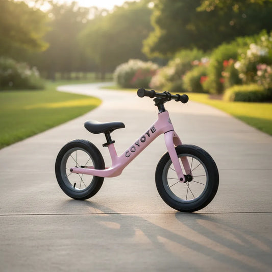 Bicicleta de equilibrio rosada