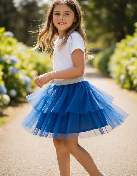 Falda tutu azul