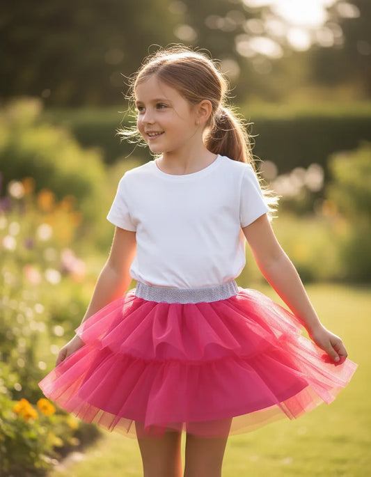 Falda tutu fucsia