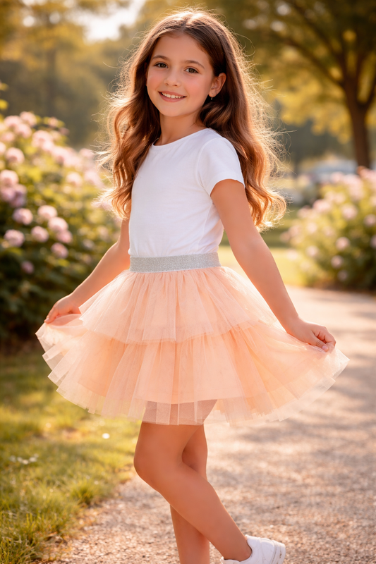 Falda tutu melón