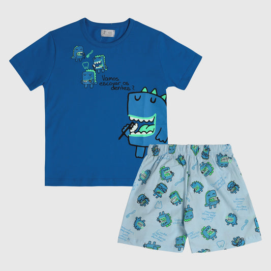 Pijama azul dientes fotoluminiscente