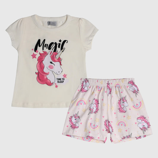 Pijama beige unicornio fotoluminiscente