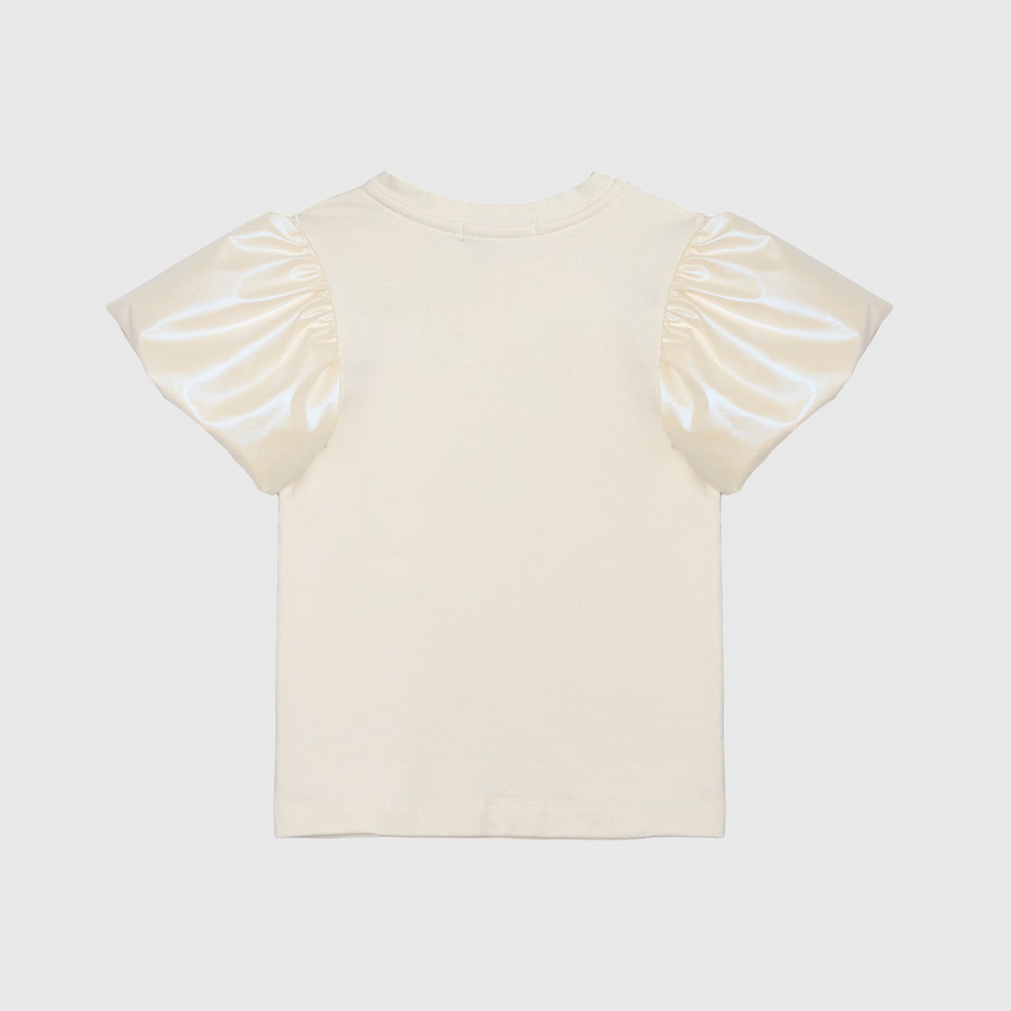 Polera blanca manga globo