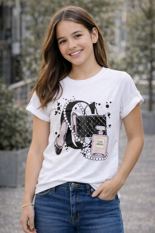 Polera blanca perfume algodón peruano