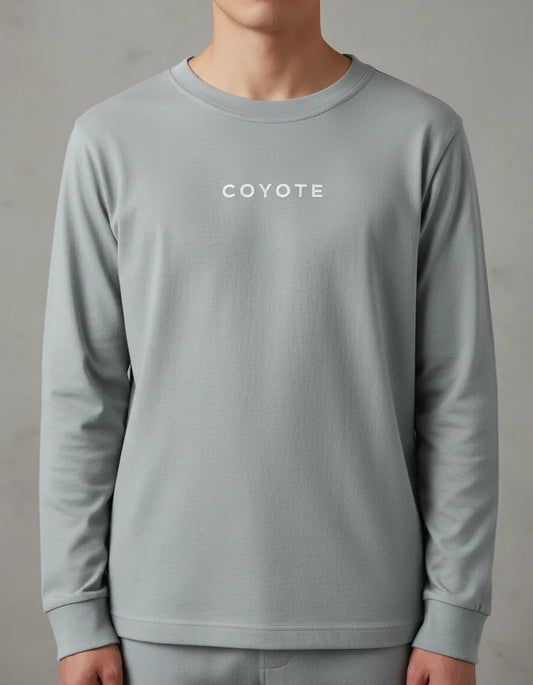 Polera gris Coyote blanco algodón peruano