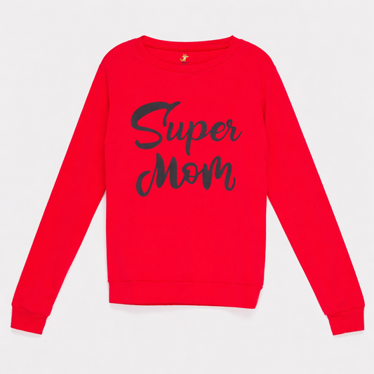 Polera roja super mom algodón peruano