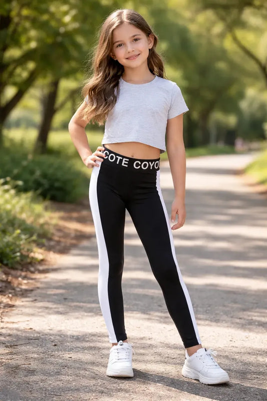 Calza blanco negro algodón peruano